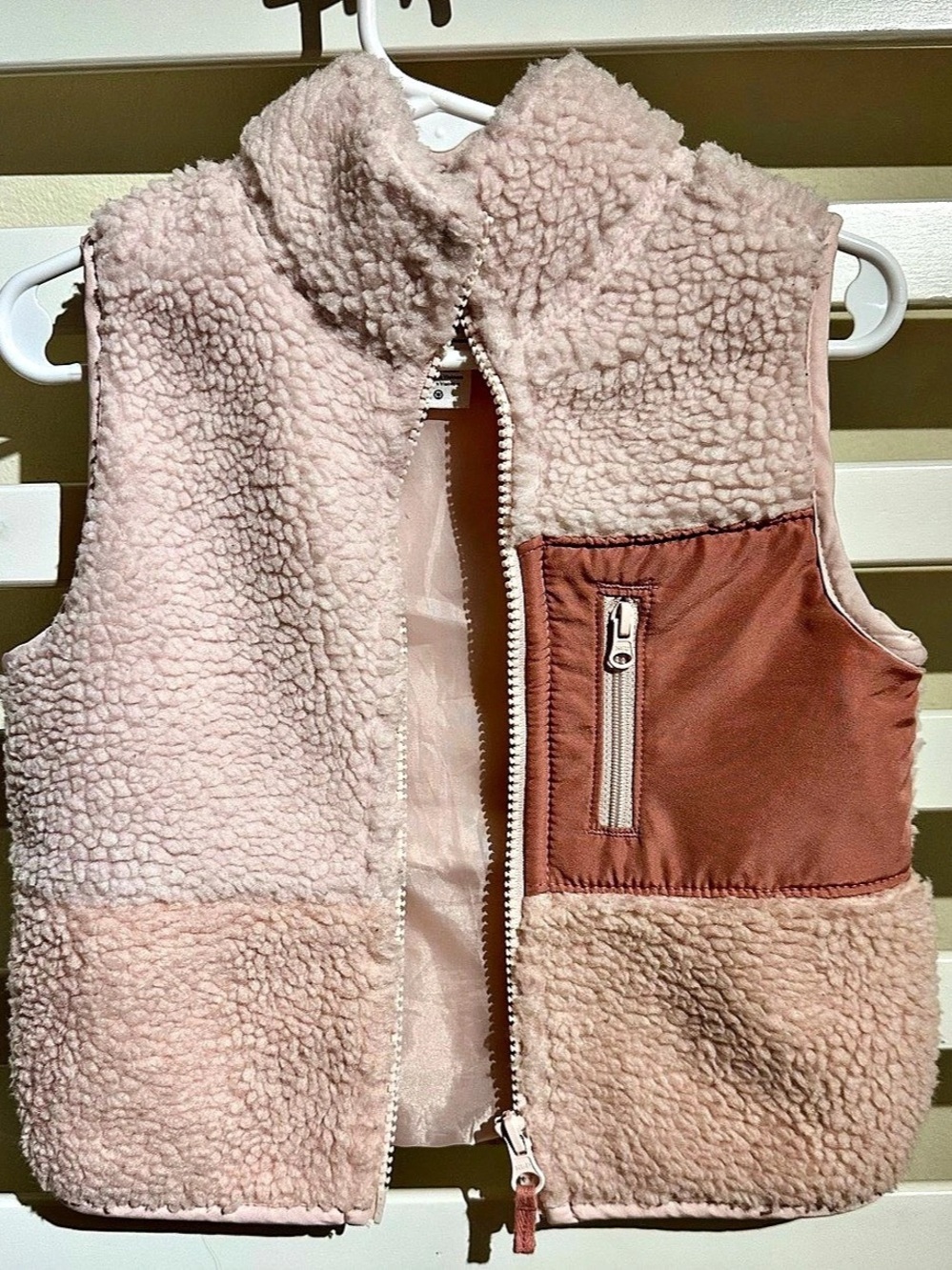 Carter's Baby Girls 18M Pink Fleece Vest Zip Up